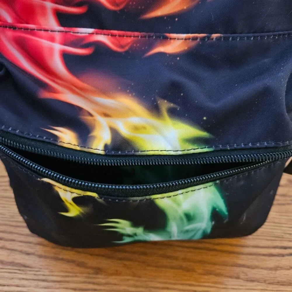 Fire Rainbow Dragon Backpack School Bookbag 15 x 11 x 6